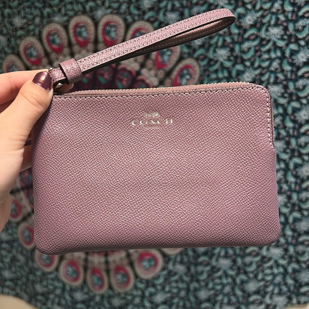 Coach purple wristlet